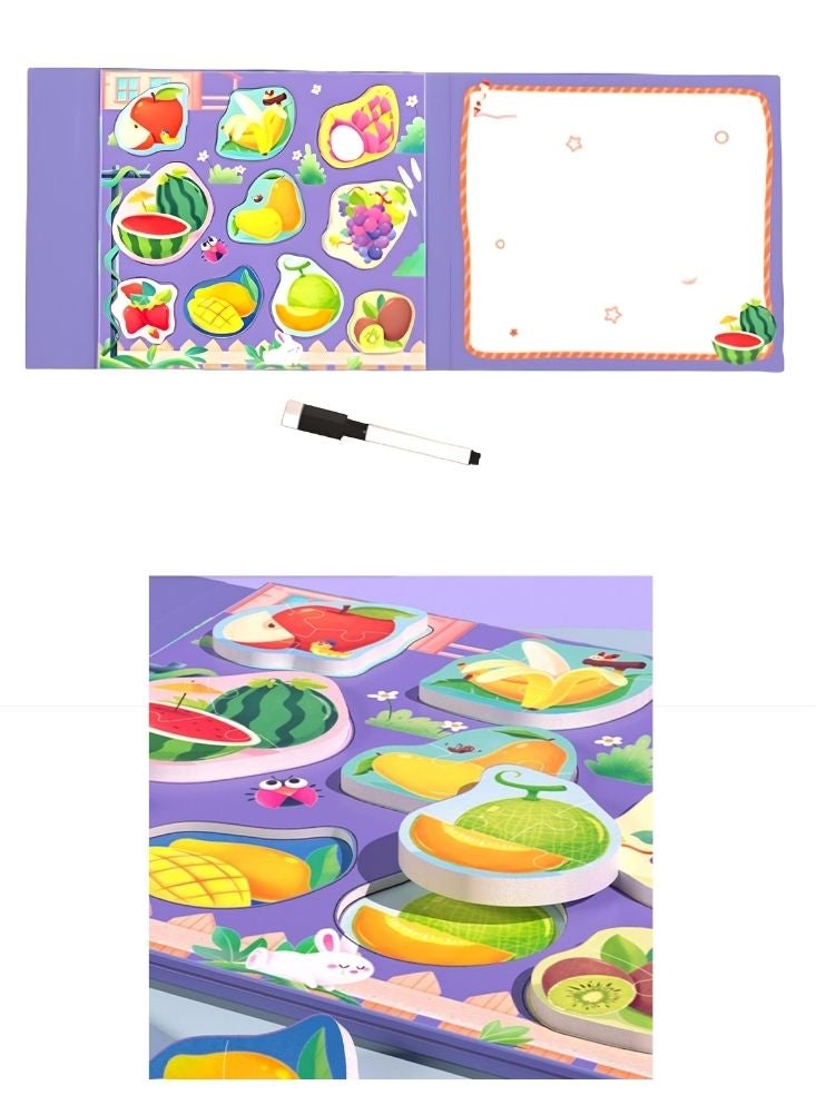 Premium Fruits Matching Puzzle Board Game for Kids – Early Learning Educational Toy for Toddlers, Color Recognition & Cognitive Skill Development - Image 3